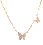 Load image into Gallery viewer, Diamond Butterfly Necklace