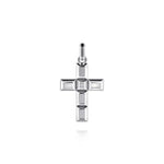 Load image into Gallery viewer, Men's Sterling Silver Geometric Cross Pendant
