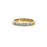 Load image into Gallery viewer, 14K Yellow Gold Channel Set Diamond Wedding or Anniversary Band