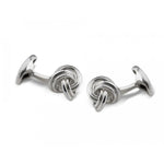 Load image into Gallery viewer, DEAKIN & FRANCIS Silver Knot Cufflinks - FINAL SALE