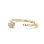 Load image into Gallery viewer, 14K Yellow Gold Open Nail Diamond Ring