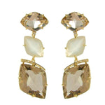 Load image into Gallery viewer, VIANNA Smokey Quartz Drop Earrings-Final Sale