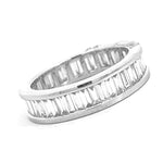 Load image into Gallery viewer, 18K White Gold Baguette Diamond Wedding or Anniversary Band