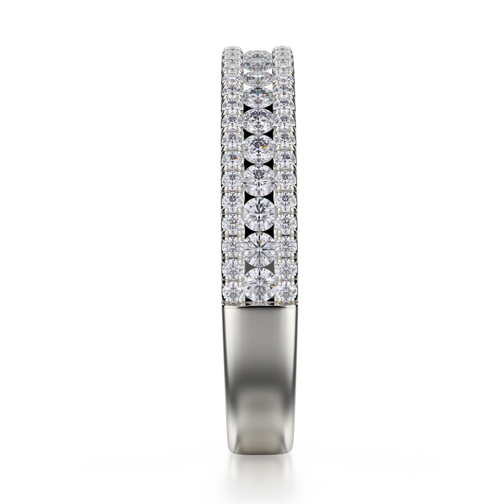 MICHAEL M 3-Row Diamond Wedding or Anniversary Band