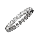 Load image into Gallery viewer, SETHI COUTURE 18K White Gold Bezel White Diamond Band