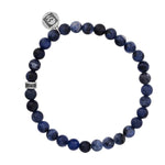 Load image into Gallery viewer, JOHN VARVATOS Artisan Sterling Silver Sodalite Beaded Single-Strand Bracelet, 6mm Beads