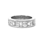 Load image into Gallery viewer, 18K White Gold Baguette Diamond Anniversary Band