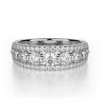Load image into Gallery viewer, MICHAEL M 3-Row Diamond Wedding or Anniversary Band