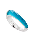 Load image into Gallery viewer, STEPHEN WEBSTER 18K White Gold Slimline Turquoise Stack Ring