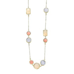 Load image into Gallery viewer, Malva Quartz, Chalcedony, Pearlized Agate Necklace

