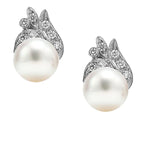 Load image into Gallery viewer, South Sea Pearl and Diamond Earrings