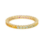 Load image into Gallery viewer, SETHI COUTURE 18K Yellow Gold Rainbow Sapphire Band