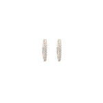 Load image into Gallery viewer, 18K White Gold Diamond Huggies