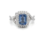 Load image into Gallery viewer, Emerald Cut Double Halo Ring