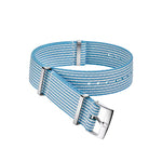 Load image into Gallery viewer, OMEGA NATO Striped Blue & White 19-20mm Strap