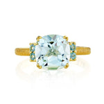 Load image into Gallery viewer, SLOANE STREET 18K Yellow Gold Sky Blue Topaz Ring