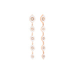 Load image into Gallery viewer, CASATO 18K Rose Gold and White Ceramic Mikou Diamond Earrings