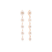 CASATO 18K Rose Gold and White Ceramic Mikou Diamond Earrings