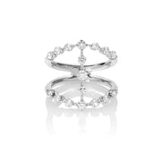 CASATO 18K White Gold Rock Party Diamond Ring