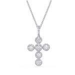 Load image into Gallery viewer, 18K White Gold Diamond Cross Pendant