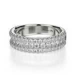 Load image into Gallery viewer, MICHAEL M Diamond 3-Row Wedding or Anniversary Band
