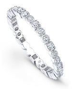 Load image into Gallery viewer, BEVERLY K 18K White Gold Diamond Eternity Wedding or Anniversary Band
