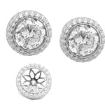 Load image into Gallery viewer, 18K White Gold Diamond Earring Jackets