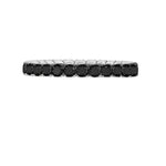 Load image into Gallery viewer, SPARK CREATIONS 18K White Gold Black Diamond Eternity Band