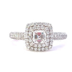 Load image into Gallery viewer, Double Halo Asscher Engagement Ring - Proposal Ready - Final Sale