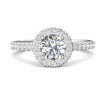 Load image into Gallery viewer, Platinum Diamond Halo Engagement Ring