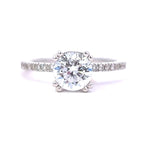 Load image into Gallery viewer, BEVERLY K 18K White Gold Hidden Halo Engagement Ring