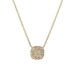 Load image into Gallery viewer, 14K Yellow Gold Diamond Cluster Necklace