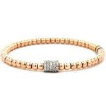 Load image into Gallery viewer, Stretchable Gold Bead &amp; Diamond Bracelet
