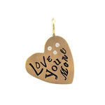 Load image into Gallery viewer, HEATHER B MOORE 14K Yellow Gold Love You More Heart Charm With Diamonds