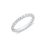 Load image into Gallery viewer, MEMOIRE 18K White Gold Petite Prong Diamond Eternity Wedding or Anniversary Band