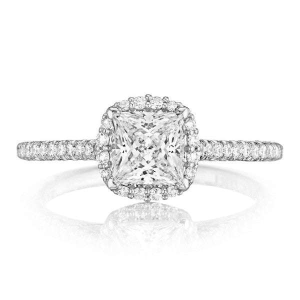 TACORI Petite Crescent Halo Engagement Ring