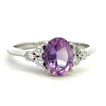 Load image into Gallery viewer, Amethyst and Diamond Ring
