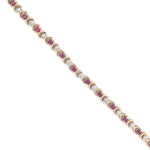Load image into Gallery viewer, 14K Yellow Gold Ruby and Diamond Bracelet - FINAL SALE