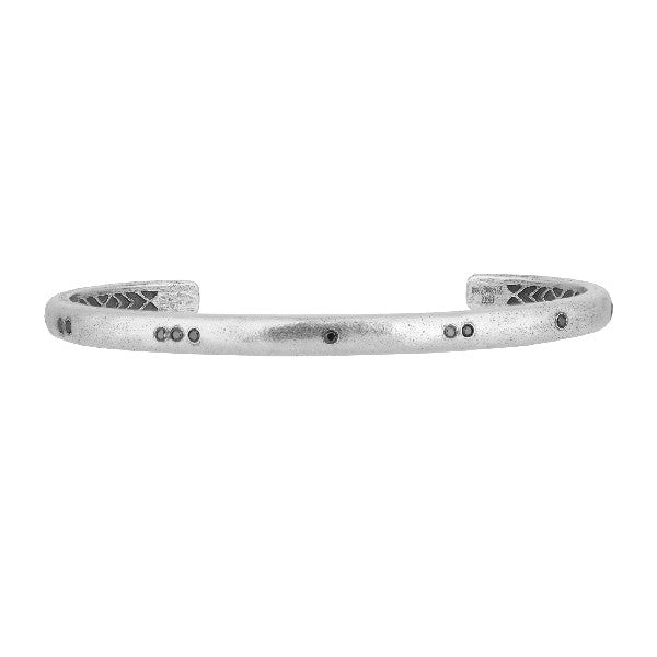 JOHN VARVATOS Stardust Sterling Silver Black Diamond Cuff Bracelet