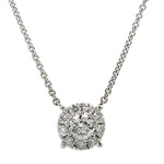 Load image into Gallery viewer, 18K White Gold Diamond Cluster Necklace