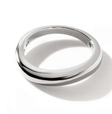 Surf Sterling Silver Band Ring