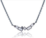 Load image into Gallery viewer, White Sapphire Bar Necklace
