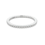 Load image into Gallery viewer, 14K White Gold Beaded Stackable Ring