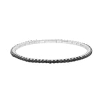 Load image into Gallery viewer, EXTENSIBLE 18K White Gold Black Diamond Stretch Tennis Bracelet