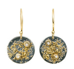 Load image into Gallery viewer, Mini Disc Earrings With Diamonds
