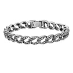 Load image into Gallery viewer, JOHN VARVATOS Gothic Sterling Silver Single-Strand Bracelet