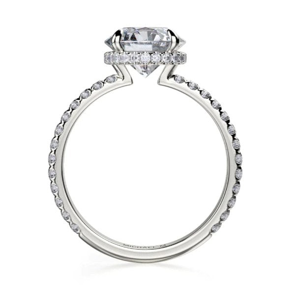 MICHAEL M Crown Hidden Halo Engagement Ring