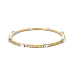 Load image into Gallery viewer, DEMEGLIO 18K Yellow Gold Diamond Stretch Tennis Bracelet