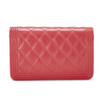 Load image into Gallery viewer, Pre-Owned CHANEL Lambskin Quilted Boy Wallet On Chain