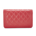 Load image into Gallery viewer, Pre-Owned CHANEL Lambskin Quilted Boy Wallet On Chain